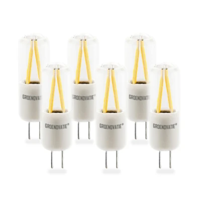 Afbeelding van G4 LED Filament 2W Warm Wit Dimbaar 6 Pack
