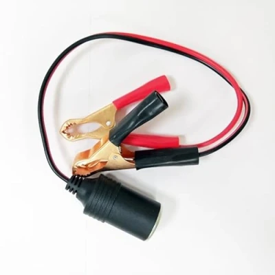 Afbeelding van 10A Auto sigarettenaansteker stopcontact naar batterij alligator clip power adapter klem oplaadkabel 12V