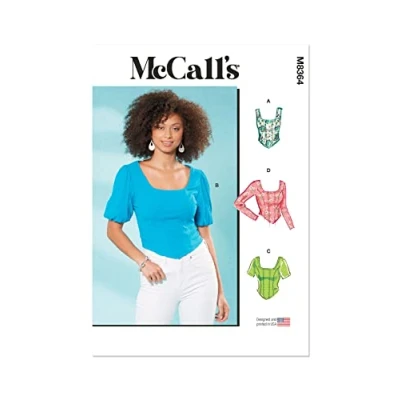 Afbeelding van MCCALLS M8364A5 Misses&#039; gebreide korsettops A5 (6 8 10 12 14)