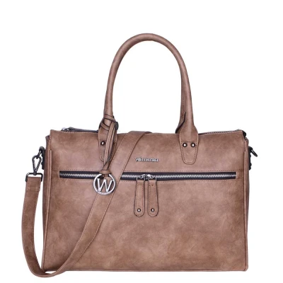 Afbeelding van Wimona Fabiana Two Dames Laptoptas taupe