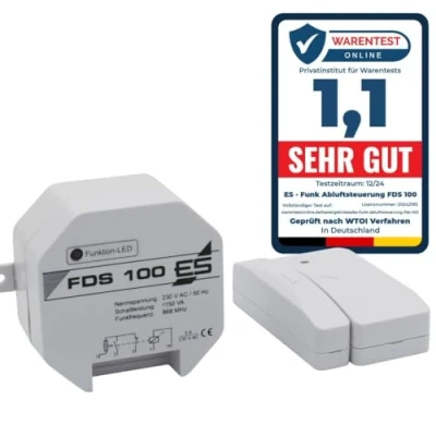 Afbeelding van Schabus Draadloze afzuigingsbesturing FDS100 1150 W Wit Certificaten (ventilatie): DIBt