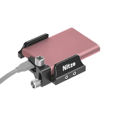 Afbeelding van Nitze Universele SSD Montagebeugel, Houder voor Samsung T7 Shield, T5 SSD, SanDisk binnen 45 tot 60 mm Breedte, Montagebeugel met USB C Kabelklem N42C