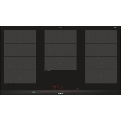 Afbeelding van SIEMENS EX975LXC1F Inductiekookplaat 5 zones 11100 W max L 91,2 x D 52 cm Glascoating Zwart