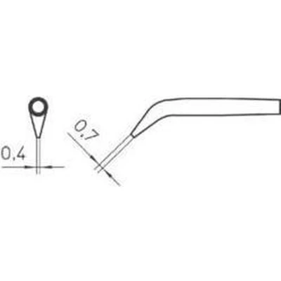 Afbeelding van Weller RTW2 soldeerpunt Ronde vorm, afgeschuind 45 Grootte 0.7 mm Inhoud: 1 stuk(s)