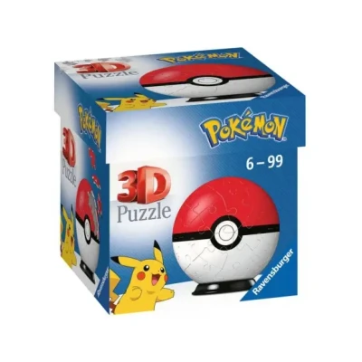 Afbeelding van 3D puzzel Ravensburger Pokemon Pokeball 54 stuks