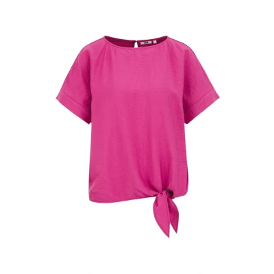 Afbeelding van WE Fashion Dames blouse met structuur Regular fit Fuchsia Viscose Maat: XS