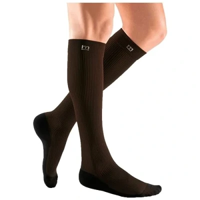 Afbeelding van medi mediven Active compressiekousen Compressie kniekousen met hielversterking KKL 2 Brown Maat: I Gesl. kant Normaal