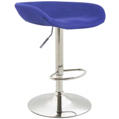 Afbeelding van Barkruk Namsos Vilt Chrome frame Blauw