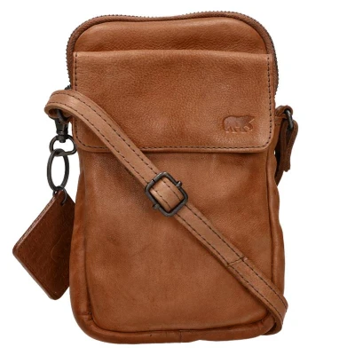 Afbeelding van Bear Design Igor Telefoontasje Cognac