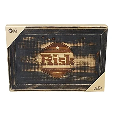 Afbeelding van Hasbro CA TV 1469 Gaming Risk Rustic Series Edition, bordspel voor gezinnen, jongens en meisjes, 2 tot 5 spelers, meerkleurig