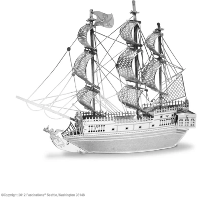 Afbeelding van Eureka Metal Earth Pirate Ship Black Pearl Zilver Editie
