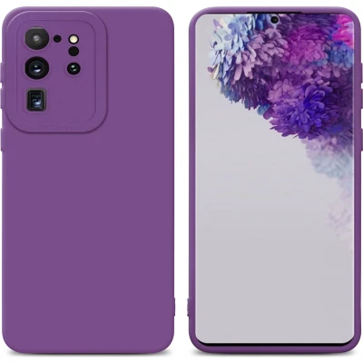 Afbeelding van Cadorabo Hoesje geschikt voor Samsung Galaxy S20 ULTRA in FLUID MAT PAARS Beschermhoes TPU silicone Cover Case