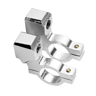 Afbeelding van Create idea UNIVERSELE MOTORFIETS STUUR SPIEGEL MONTAGE 10MM 7/8 ALUMINIUM KLEM CHROME
