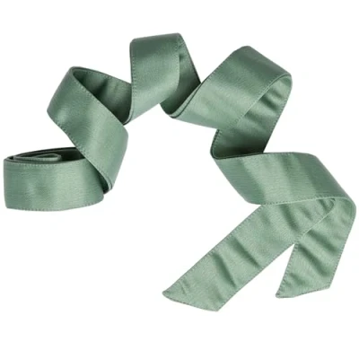 Afbeelding van Maya Deluxe Damesriem voor dames, satijnen sjerp, tailleband, strik, accessoire bruidsmeisjes, bruiloft, bal, avondgelegenheid, Diepe munt, S/M