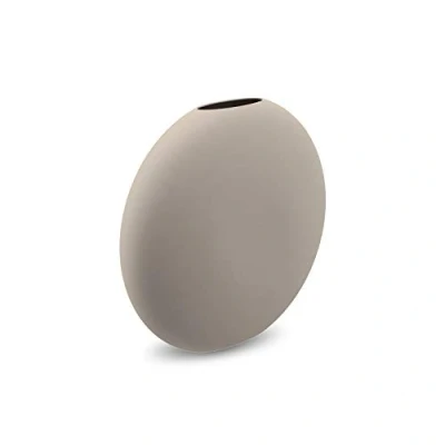 Afbeelding van Cooee Design Vaas Pastille van keramiek in de kleur zand handgemaakt, diameter: 20cm, hoogte: 19cm, HI 028 25 SA
