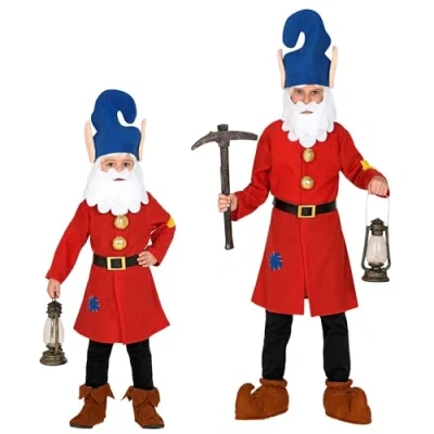 Afbeelding van Widmann Dwerg &amp; Kabouter Kostuum Altijd Bezige Mijn Sneezy Jongen Blauw Maat 116 Carnavalskleding Verkleedkleding