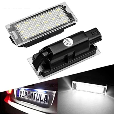 Afbeelding van Kentekenverlichting Auto Nummer Lamp 2 STKS 18 SMD Voor Re nault Clio 3 4 Megane Laguna Espace Twingo Master