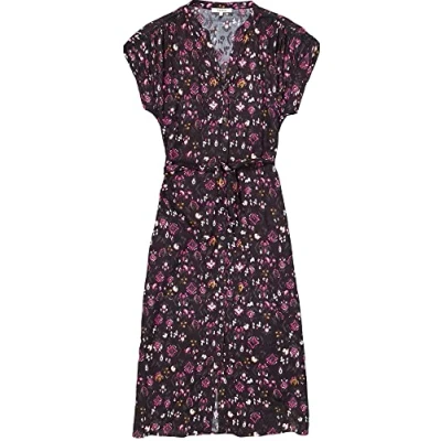 Afbeelding van Garcia jurk met all over print zwart/fuchsia/wit