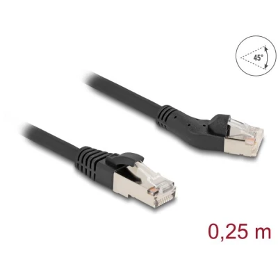 Afbeelding van Delock RJ45 Netzwerkkabel Cat.8.1 S/FTP Stecker 45 nach links gewinkel