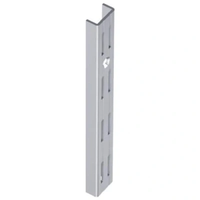 Afbeelding van Element System Wandrail, 2 rijen, stabiele ophangrails voor flexibele montage van planksystemen, ideaal wandplanken, 100 cm, wit staal