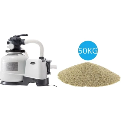 Afbeelding van Intex Zandfilterpomp 10500 L/u &amp; Filterzand 50 kg