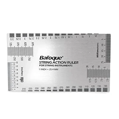 Afbeelding van String Action Heerser Gauge Tool Gitaar voor Elektrische Bas Akoestische Mandoline Banjo