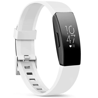 Afbeelding van Siliconen bandje voor de Fitbit Inspire Wit iMoshion En TPU (zacht)