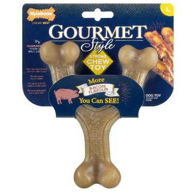Afbeelding van Nylabone Gourmet Wishbone Bacon Hondenspeelgoed Large