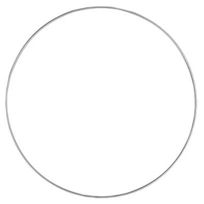 Afbeelding van Rayher 2505422 metalen ring, zilver gecoat, diameter 30 cm, dikte ca. 3,5 mm, draadringen om te knutselen, voor wikkeltechniek, dromenvanger, bloemistiek, bruiloftskrans, hoepels