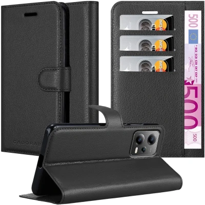 Afbeelding van Cadorabo Hoesje geschikt voor Xiaomi Poco X5 in PHANTOM ZWART Beschermhoes met magnetische sluiting, standfunctie en kaartvakje Book Case Cover Etui