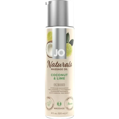 Afbeelding van System JO Naturals Massage Olie Kokosnoot &amp; Limoen