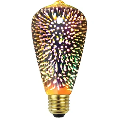 Afbeelding van TIANFAN Edison lamp 3D vuurwerk Led 4W 220 240V E27 speciale decoratieve gloeilamp (ST64)