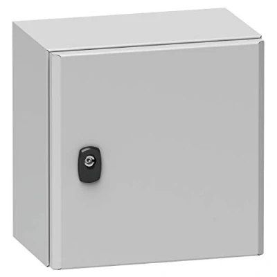 Afbeelding van Schneider electric spacial 3d lege schakelkast staal 1 slot deur hxbxd 400x300x150mm grijs ral7035 ip66 ik10 nsys3d4315