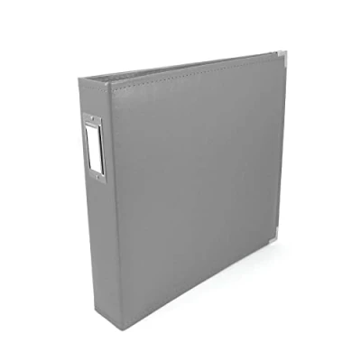 Afbeelding van We R Memory Keepers faux leather album 12x12&quot; charcoal 1 stuk
