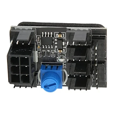 Afbeelding van High Power Chassis Fan PWM Hub, PCB Zwart Eenvoudige Installatie Desktop Computer Koelventilator Distributeur Snelheidsregelaar Gouverneur