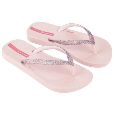 Afbeelding van Ipanema Anatomic Lolita teenslippers met glitters beige/goud