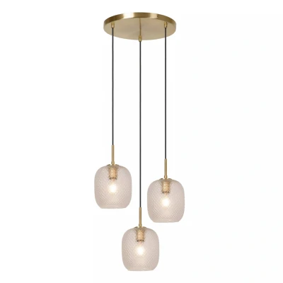 Afbeelding van Lucide Alicent Hanglamp Ø 35 Cm 3xe27 Mat Goud / Messing