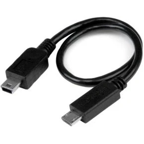 Afbeelding van StarTech.com 20 cm USB OTG kabel Micro naar Mini M/M Adapter