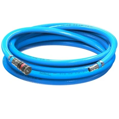 Afbeelding van AUPROTEC Persluchtslangset, 8 mm diameter, binnen, 1 m, pvc slang, met S2000 veiligheidskoppeling voor persluchtcompressor, compressorslang, zeer flexibel