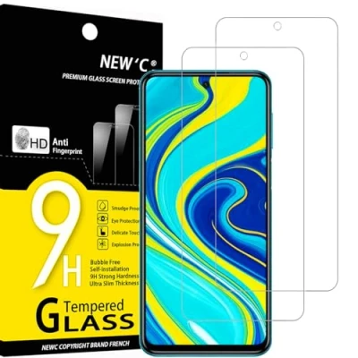 Afbeelding van NEW&#039;C 2 Stuks, Screen Protector voor Xiaomi Redmi Note 9S, 9 Pro, Pro Max, Gehard Glass Schermbeschermer Film 0.33 mm ultra transparant, resistent