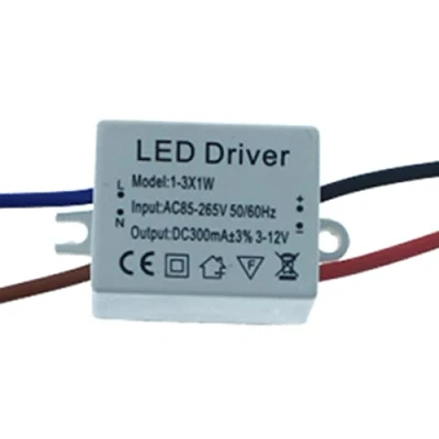 Afbeelding van Led Driver DC 300mA 3V 12VDC 3x1W Constante Stroom Voeding Transformator 3W