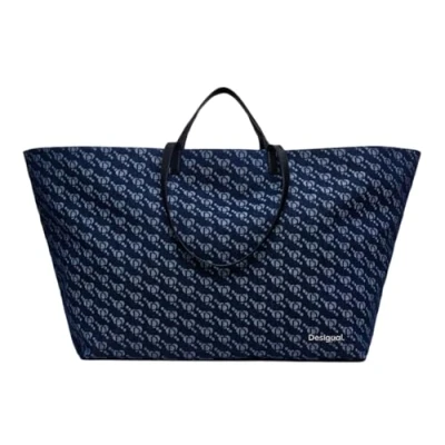 Afbeelding van Desigual Vrouwen Accessoires Stof Boodschappentas, Blauw, One Size, Eén maat