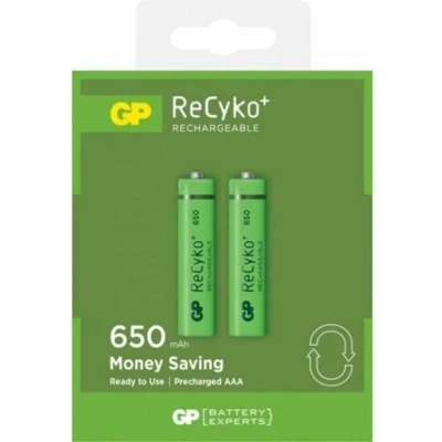 Afbeelding van GP Hi Power NI MH AAA 650mAh 2x