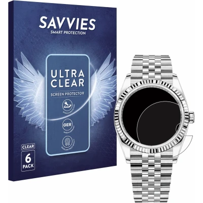 Afbeelding van Savvies (6 Stuks) Schermbeschermer voor Rolex Datejust 36 Screen Protector Ultra Transparant