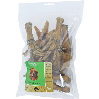 Afbeelding van Natuurlijke Snack kippenpoten 200g in zak Gebr de boon