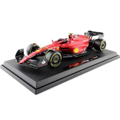Afbeelding van the 1:18 Diecast model of Ferrari F1 75 Scuderia #55 2022 Season. driver was Charles LeClerc. manufacturer scalemodel is Burago.This only online available