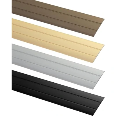 Afbeelding van ALPENSTAHL Overgangsprofiel, zelfklevend, lengte 100 cm, breedte deurrail: 37 mm, vloerrail plat voor vloeren, laminaat, sierlijst aluminium om te plakken, vloerprofiel, brons
