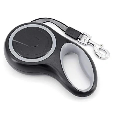 Afbeelding van MoYouno 8M lange intrekbare hondenriem, high end huisdierlijn Automatische uitschuifbare hondenlijn tot 110lbs/50KG, grijs