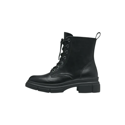 Afbeelding van Tamaris Enkellaarsjes met plateauzool, Dames, Maat: 42, Noir Schoenen