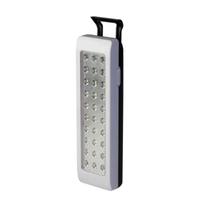 Afbeelding van POLY POOL PP3305AM oplaadbare noodlamp 30 leds 150 lumen, draadloos noodlicht 230 V, automatische led voor thuis en op de camping, kleur wit zwart